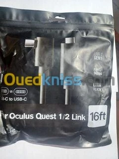 Cable OCULUS META QUEST 2 & 3 - TYPE-C 5M - PC VR LINK HAUTE VITESSE - 
