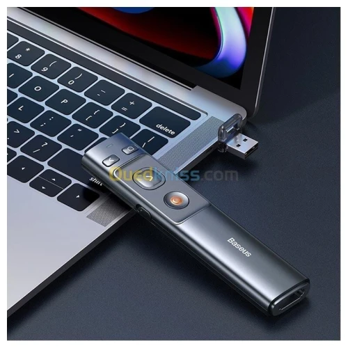 Baseus Orange Dot avec câble de type C  Laser rouge de présentateur sans fil 