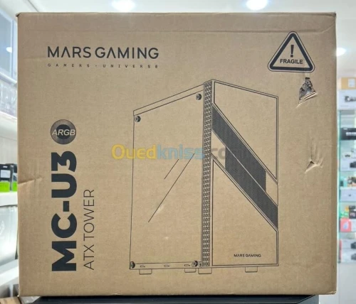 MARS GAMING MC-U3 - BOITIER ATX - VERRE TREMPÉ - ARGB - 1 FAN - USB 3.0 - MICRO & MINI ATX - BLACK