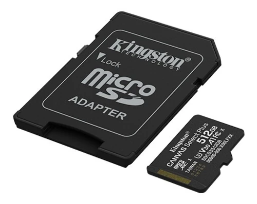 KINGSTON CANVAS SELECT PLUS SDCS3 32GB - MICRO SDXC 32GB - UHS-I CLASSE 10 - AVEC ADAPTATEUR SD - BLACK