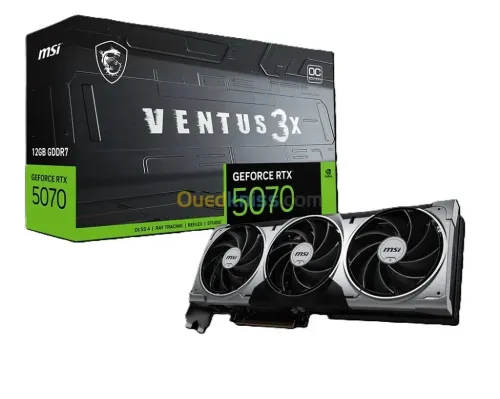 MSI GEFORCE RTX 5070 VENTUS 3X OC - 12 GO GDDR7 - TRIPLE FAN - OVERCLOCK - DLSS - RAY TRACING