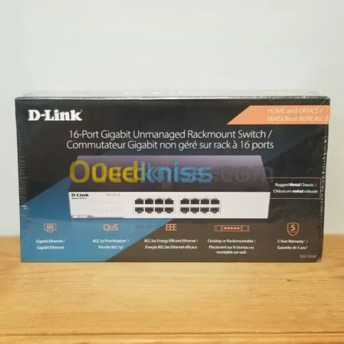 D-LINK SWITCH 16 PORT GIGABIT DGS-1016C - PLUG N PLAY - 1000 MBPS - MDIMDIX - 9,3 WATTS - 32GBPS - 