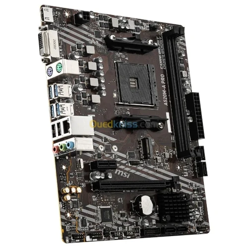 MSI A520M-A PRO - CARTE MÈRE MICRO ATX- SOCKET AM4 AMD A520 - DDR4 - M.2 NVME - USB 3.0 - PCIE 3.0 - BLACK