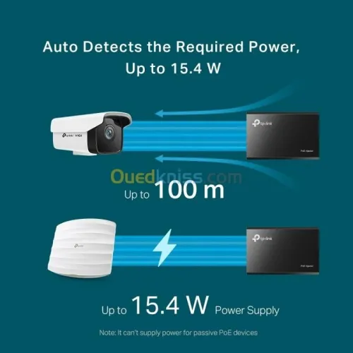 INJECTEUR TP-LINK GIGABIT POE TL-POE150S - 60W - LED INDICATOR - DISTANCE 100M -  MOUNTABLE SUR MUR