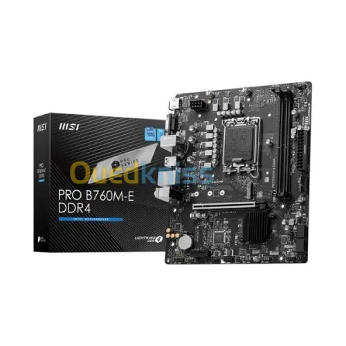 MSI PRO B760M-E DDR5 - CARTE MERE MICRO-ATX - SOCKET INTEL LGA 1700 - B760 CHIPSET - DDR5 - PCIe 4.0