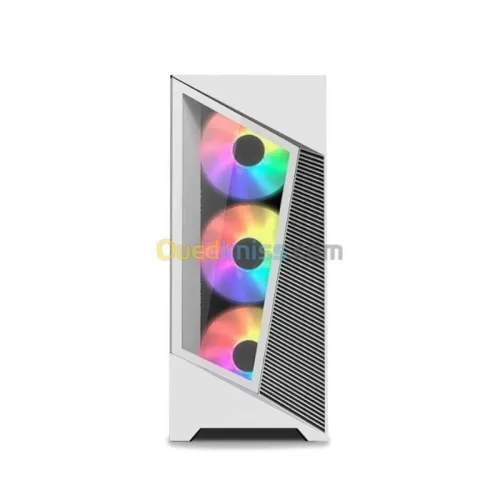 VORTEX TITAN - BOITIER MOYEN TOUR ATX - VERRE TREMPÉ - 360 mm - 4 FAN ARGB - AIRFLOW - WHITE
