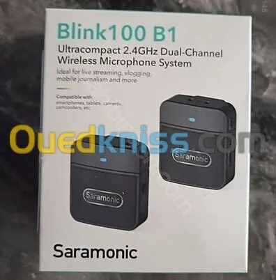 SARAMONIC BLINK100 B1 - MICROPHONE SANS FIL - ULTRA COMPACT - DUAL CHANEL - 2.4 GHZ -USB-C - BLACK 