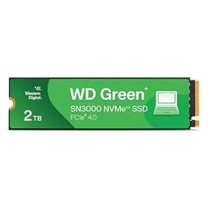 WD GREEN SN3000 2TB - DISQUE DUR SSD M.2 NVMe - PCIe 4.0 Gen4 - 5000 MO/S - NOIR - PC - LAPTOP