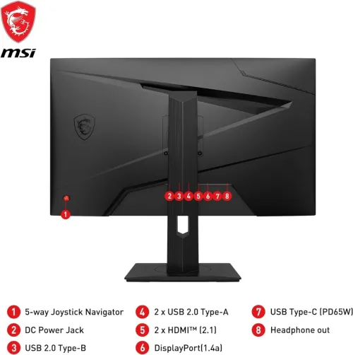 ÉCRAN MSI 274UPF - 27 INCH 4K UHD - ESPORTS GAMING - IPS - 144 HZ - 1MS - G-SYNC ADJUSTABLE / VESA