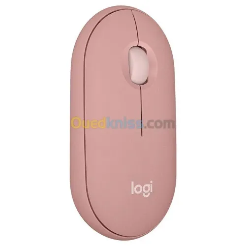 LOGITECH PEBBLE M350 - SOURIS SANS FIL - BLUETOOTH - 1000 DPI - 3 BOUTONS - SILENCIEUSE - DESIGN ULTRA FIN - PINK