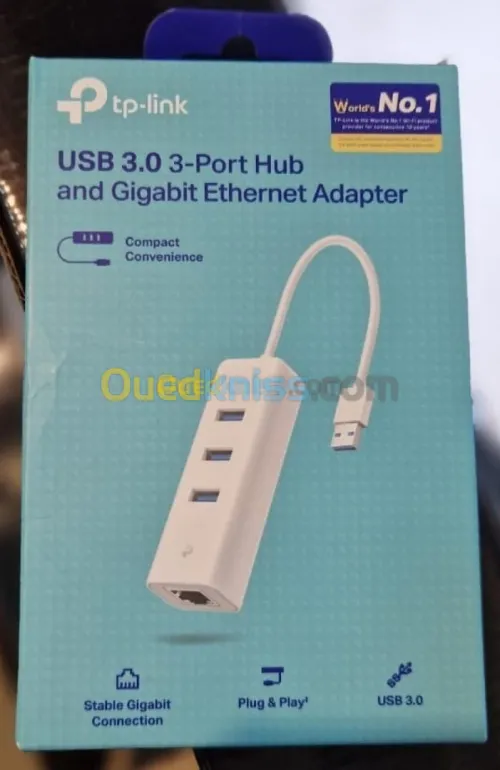 TP-LINK UE330 ADAPTATEUR USB TO ETHERNET GIGABIT - 3 HUB PORTS USB 3.0 - PLUS & PLAY - BLANC