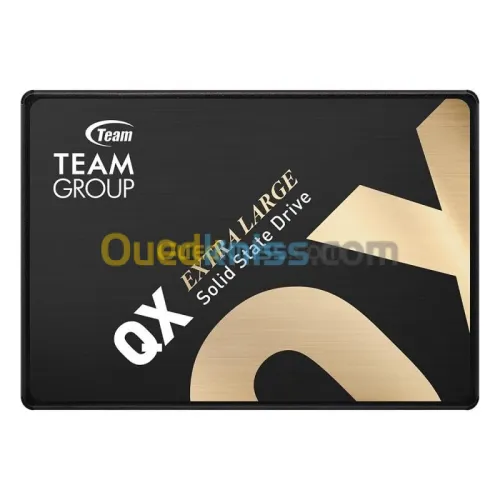 TEAMGROUP QX 4TB SSD - 2,5 SATA III - JUSQUA 560 MOS - RÉSISTANT - SILENCIEUX - 3D QLC NAND -BLACK