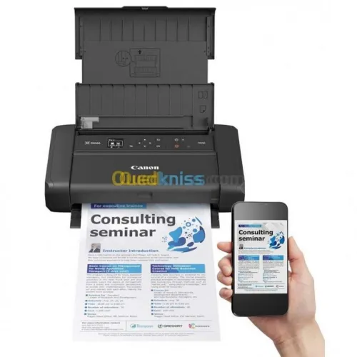 CANON PIXMA TR150 - IMPRIMANTE COULEUR SANS FIL PORTABLE - JET D'ENCRE A4 - WIFI + USB - AVEC BATTERIE - BLACK