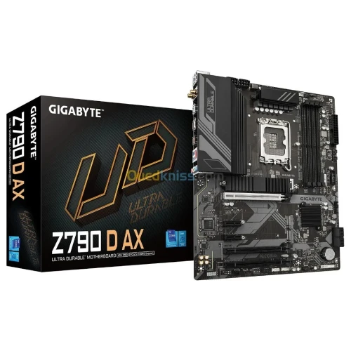 GIGABYTE Z790 D AX - CARTE MÈRE ATX - SOCKET LGA 1700 - 4 x DDR5 - 1 x PCIe 5.0 X16 - 3 x M.2 PCIe 4.0 NVMe - WIFI 6E - BT 5.3 - LAN 2.5GBE - BLACK