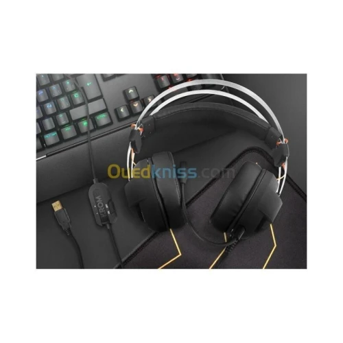 KROM KODE - CASQUE GAMING FILARE - SURROUND 7.1 - MULTIPLATFORM - FLEXIBLE - 20 000 HZ - BLACK 