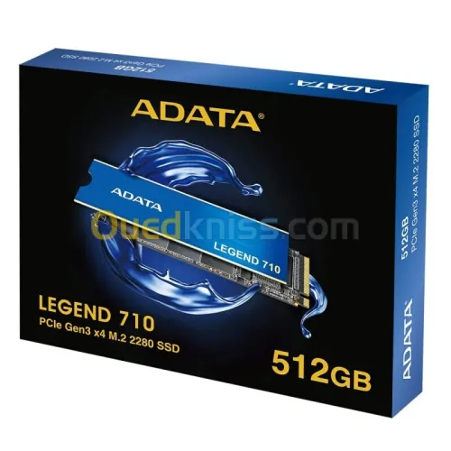 ADATA LEGEND 710 - 512GB - NVMe M.2 2280 - PCIe 3.0 x4 - 3D NAND - HEATSINK - DRAM-less