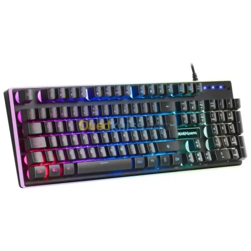 MARS GAMING MK320 - CLAVIER SEMI MÉCANIQUE - RED TECHNOLOGY- RGB - REPOSE-POIGNETS - QWERTY- NOIR
