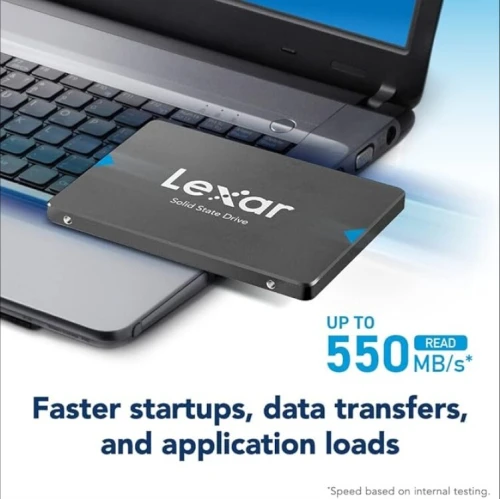 LEXAR NQ100 - DISQUE DURE INTERN SSD 2.5" SATA III - JUSQU'À 550 MO/S - STOCKAGE RAPIDE - ORIGINAL - BLACK