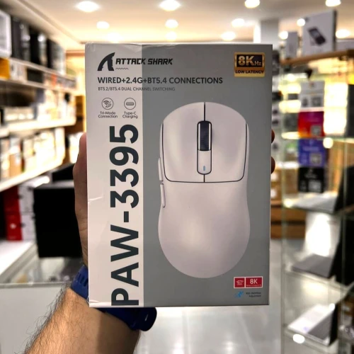 ATTACK SHARK X3 PRO - SOURIS FILAIRE & SANS FIL - BLUETOOTH - 6 BOUTONS - 26000 DPI - 8KHZ - BLACK