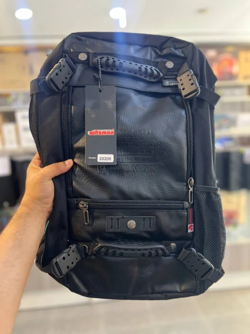WITZMAN B20208 - SAC À DOS DE VOYAGE - GRANDE CAPACITÉ - COMPARTIMENT MULTI-USAGE - DESIGN MODERNE - MATÉRIAUX RÉSISTANTS - BLACK