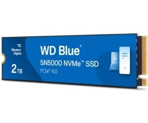 WD BLUE SN5000 2TO - SSD INTERNE NVME M.2 2280 - PCIE 4.0 - HAUTE VITESSE - STOCKAGE RAPIDE - BLUE