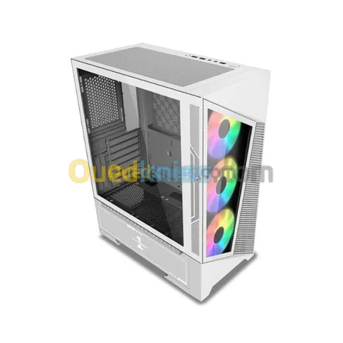 VORTEX TITAN - BOITIER MOYEN TOUR ATX - VERRE TREMPÉ - 360 mm - 4 FAN ARGB - AIRFLOW - WHITE
