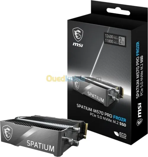 MSI SPATIUM M570 PRO 2TB PCIE5 - NVME M.2 2TB FROZR - PCIe Gen5 - 12400Mos - 3 300 TBW 