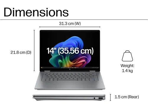HP OMNIBOOK X FLIP 14-FM0005SA - ULTRA 5 225V - 16GB - 512GB SSD - 14" 2K IPS - TACTILE X360 - SILVER