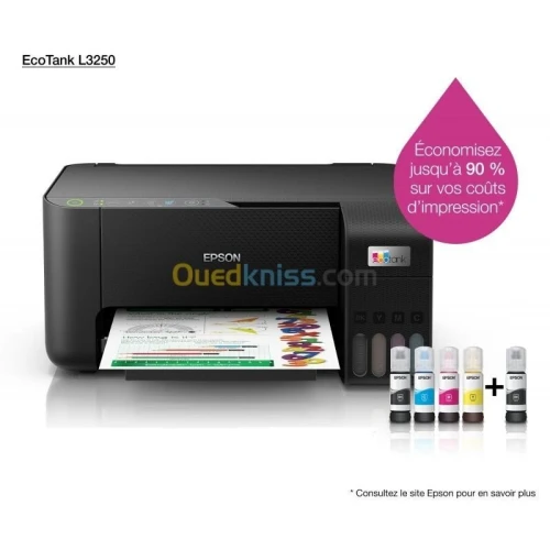 EPSON L3250 WiFi A4 Multifonction à réservoirs Jet d'encre Couleur Wi-Fi Direct