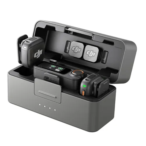 DJI MIC 3 - MICROPHONE SANS FIL - 2 ÉMETTEURS TX + 1 RÉCEPTEUR RX - BOÎTIER DE CHARGE - NC - BLACK