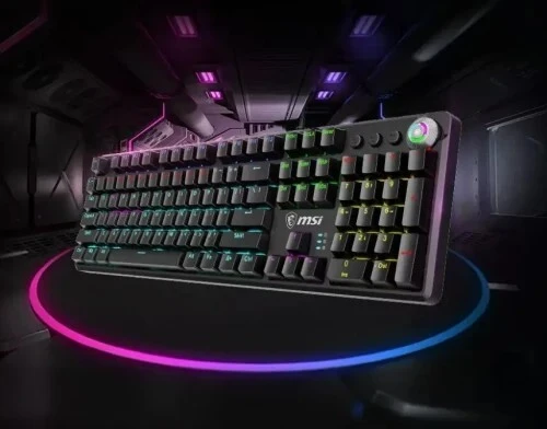MSI VIGOR GK50Z V2 - CLAVIER GAMING MÉCANIQUE - BLUE SWITCHES - RGB - 100% AZERTY - NOIR - BLACK
