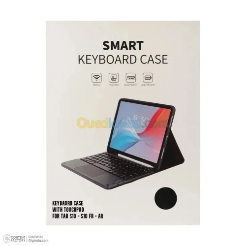 SMART KEYBOARD CASE SANS FIL AVEC TOUCHPAD - POUR TABLETTE TAB S10 & S10 FE - USB - SCISSOR - BLACK