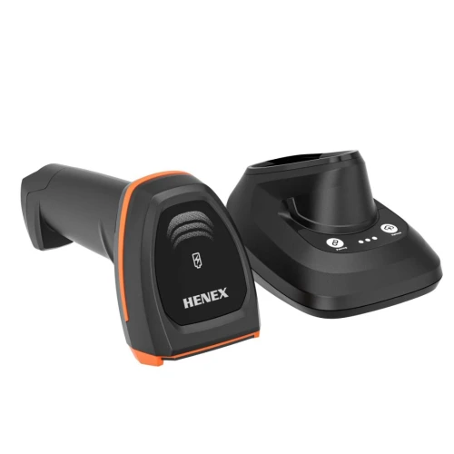 HENEX HC-4208SRC - DOUCHETTE LECTURE CODE À BARRE 2D SANS FIL - USB/RS232 - IP52 - BLUETOOTH AVEC 2.4GHz - USB-C - BLACK