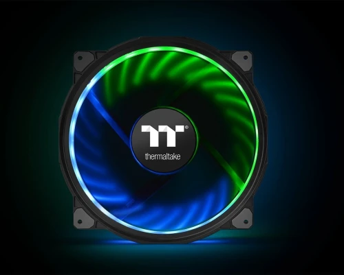 THERMALTAKE RIING PLUS 20 RGB - VENTILATEUR BOÎTIER 200 MM - ARGB - HAUTE CIRCULATION - BLACK