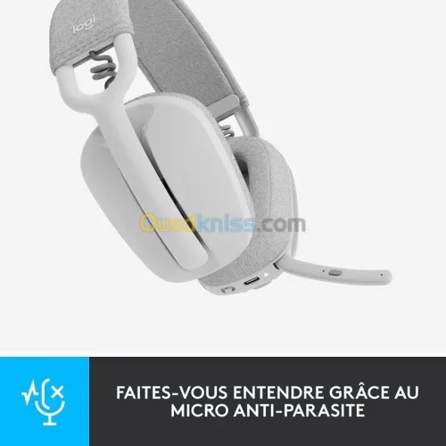 Logitech Zone Vibe 100 Casqueléger sans fil avec Micro anti-bruit- Bluetooth multipoint avancés
