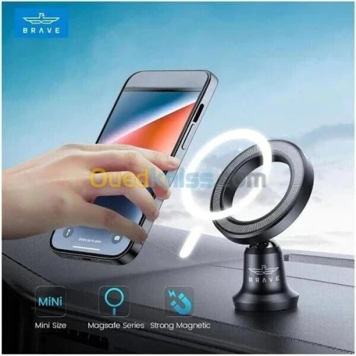 BRAVE MOUNT BHL-52 - SUPPORT MAGNÉTIQUE POUR TÉLÉPHONE DE VOITURE - FLEXIBLE - FORTE FORCE - NOIR