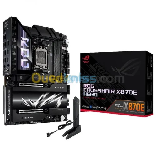 ASUS ROG CROSSHAIR X870E HERO -WIFI 7 - SOCKET AMD AM5 - 4XDDR5 -M.2 PCIE 5.0 - USB 4 - LAN 5 -BLACK