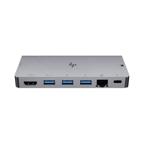 STATION ACCUEIL MULTIFONCTION PORTABLE HP USB C POCKET DOCK 8 EN 1 USB 3 0 HDMI 4K RJ45 100W PD