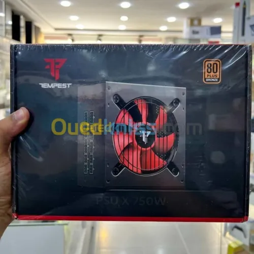 TEMPEST PSU X 750W - ALIMENTATION ATX - 80 PLUS BRONZE - FAN 120MM - FULL MODULAR - BLACK 