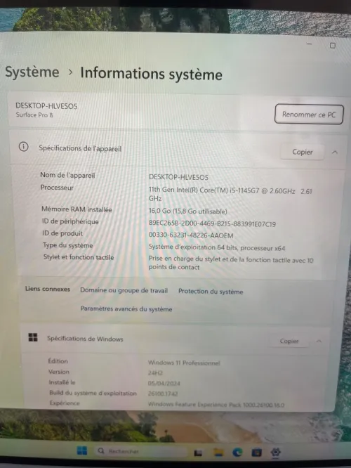 Surface Pro 8 i5-1145G7 16gb 256ssd