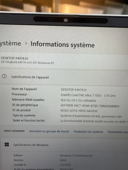 Hp elitebook 640 G11 Ultra 7 155U 16gb 512gb
