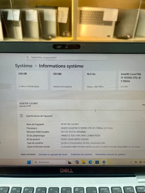 Dell latitude 5410 i5-10310U 16gb 256ssd