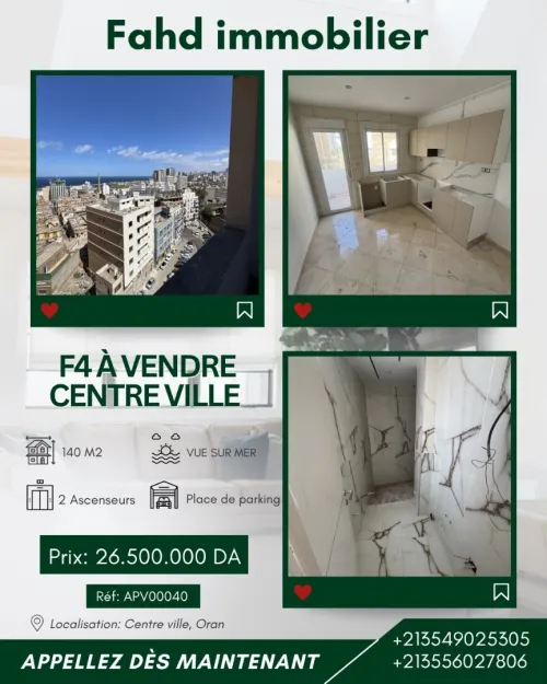 Vente Appartement F4 Oran Oran