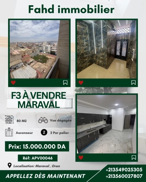 Vente Appartement F3 Oran Oran