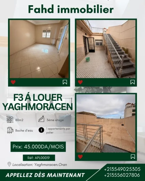 Location Appartement F3 Oran Oran