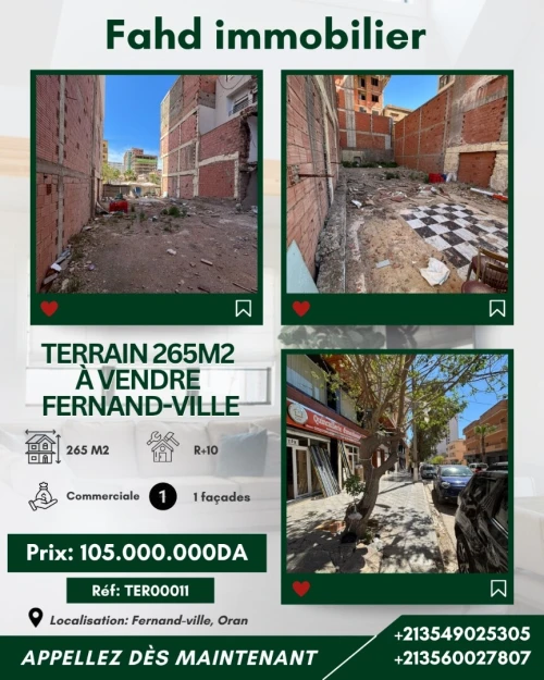 Vente Terrain Oran Bir el djir