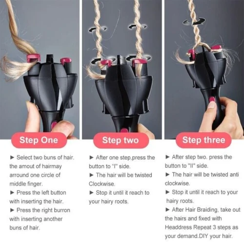 جهاز جدل الشعر أوتوماتيكي Appareil à tresser les cheveux automatique torsion rapide