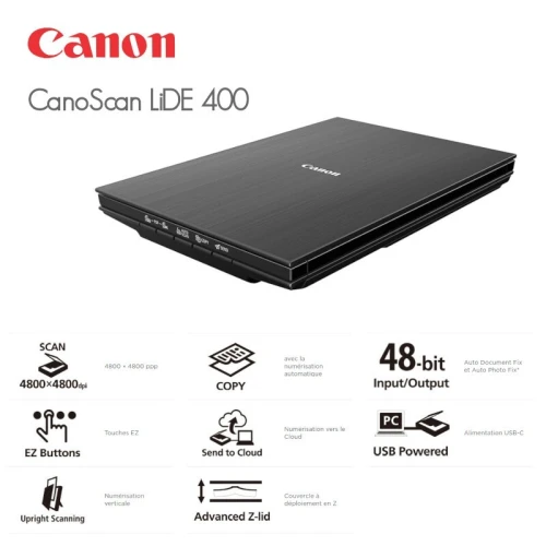 SCANNER CANON A4 LIDE 400 Résolution Optique 4800 X 4800