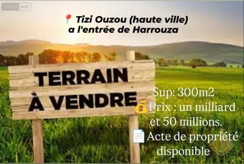 Vente Terrain Tizi Ouzou Tizi ouzou
