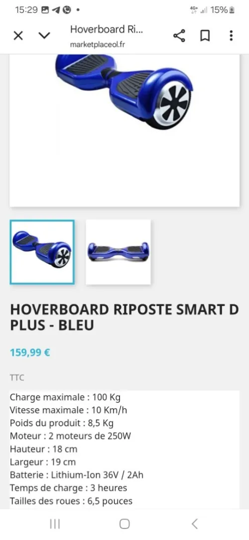 Hoverboard électrique